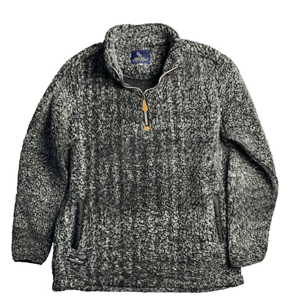 Simply Southern Sweater Womens XL Stretch Faux Fur Quarter Zip Warm and Cozy‎